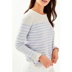 NWT Lilly Pulitzer Gray Striped Calloway Sweater size xs